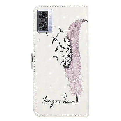 For Oppo A57 (2022) 5G / A77 5G Case 3D Creative Pattern PU Leather Flip Phone Cover