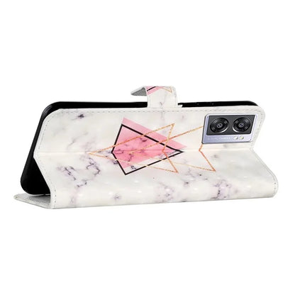 For Oppo A57 (2022) 5G / A77 5G Case 3D Creative Pattern PU Leather Flip Phone Cover