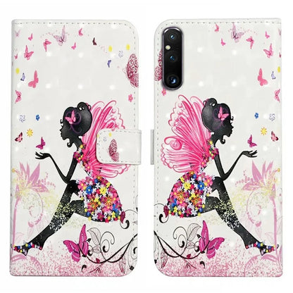 For Sony Xperia 1 V Case 3D Pattern PU Leather Flip Wallet Phone Cover
