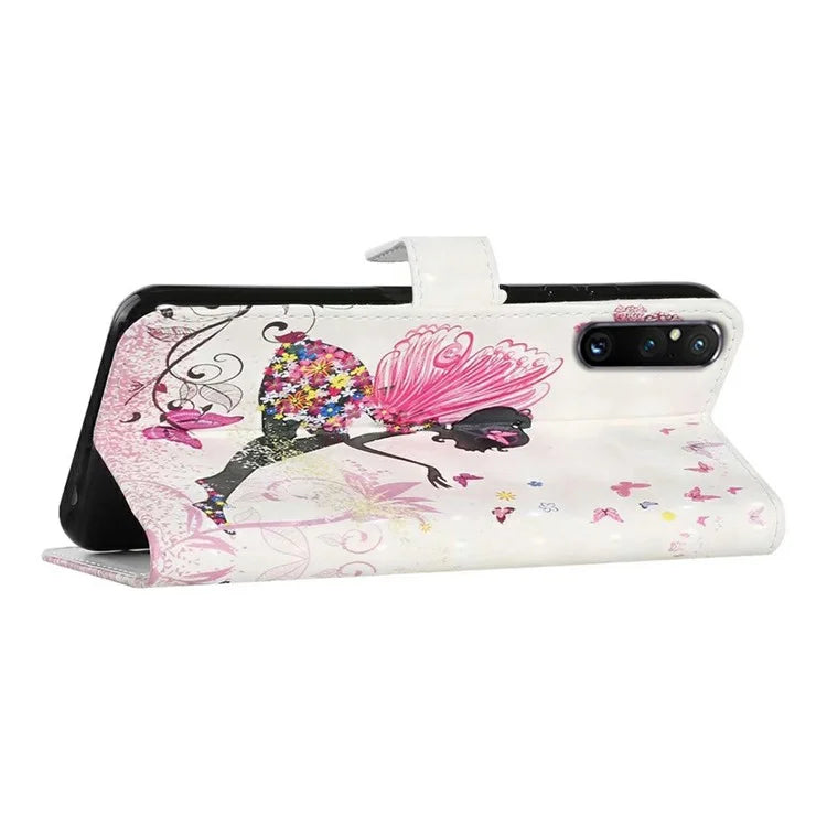 For Sony Xperia 1 V Case 3D Pattern PU Leather Flip Wallet Phone Cover