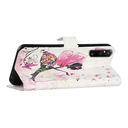 For Sony Xperia 1 V Case 3D Pattern PU Leather Flip Wallet Phone Cover