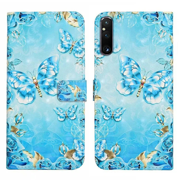 For Sony Xperia 1 V Case 3D Pattern PU Leather Flip Wallet Phone Cover