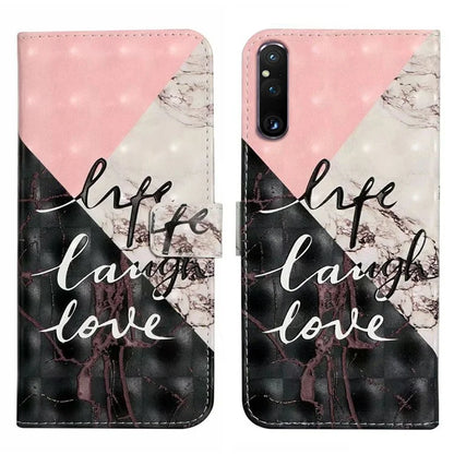 For Sony Xperia 1 V Case 3D Pattern PU Leather Flip Wallet Phone Cover