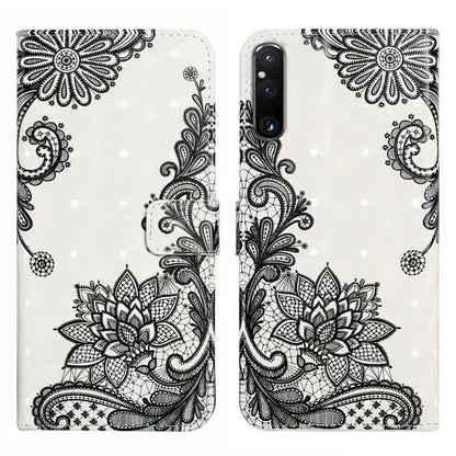 For Sony Xperia 1 V Case 3D Pattern PU Leather Flip Wallet Phone Cover