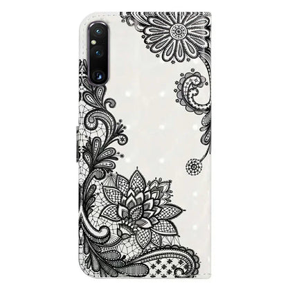 For Sony Xperia 1 V Case 3D Pattern PU Leather Flip Wallet Phone Cover