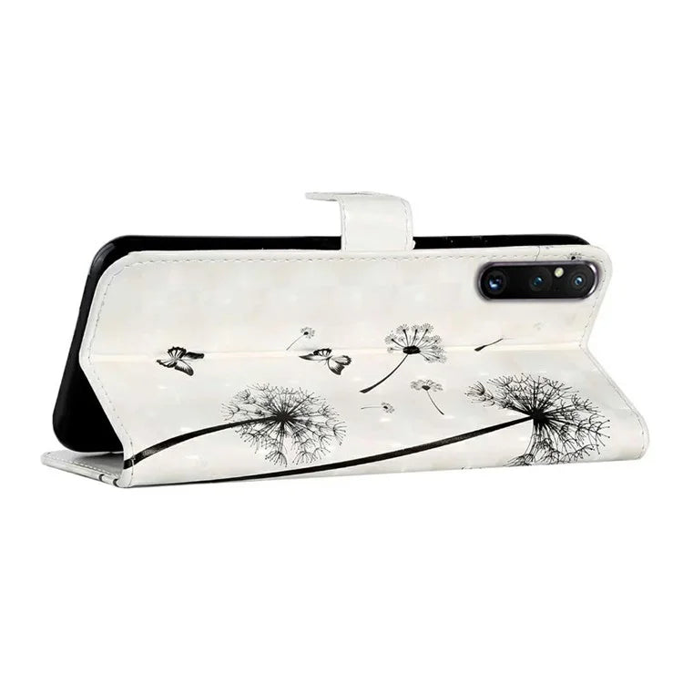 For Sony Xperia 1 V Case 3D Pattern PU Leather Flip Wallet Phone Cover