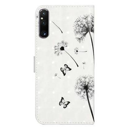 For Sony Xperia 1 V Case 3D Pattern PU Leather Flip Wallet Phone Cover