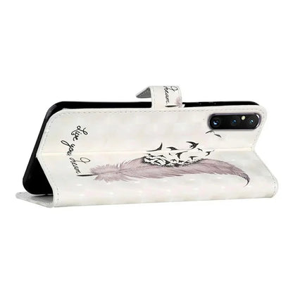 For Sony Xperia 1 V Case 3D Pattern PU Leather Flip Wallet Phone Cover