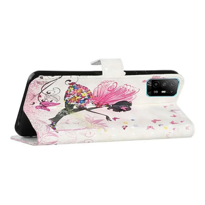 For Oppo A94 5G Case 3D Pattern PU Leather Stand Protective Cover