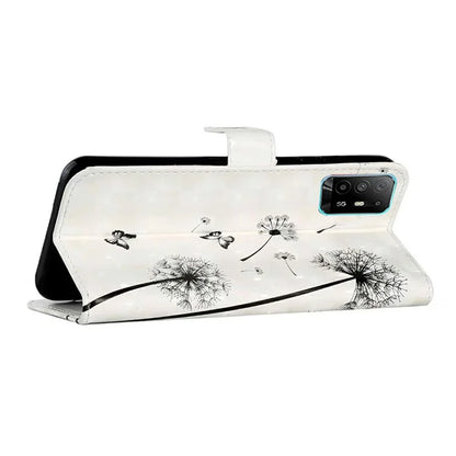 For Oppo A94 5G Case 3D Pattern PU Leather Stand Protective Cover