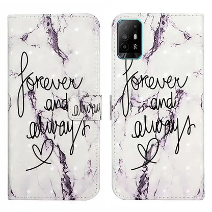 For Oppo A94 5G Case 3D Pattern PU Leather Stand Protective Cover