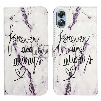 For Oppo A17 4G Case Stand Pattern Printing PU Leather Protective Phone Cover