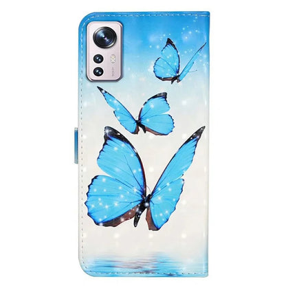 For Xiaomi 12 Lite 5G Case 3D Pattern PU Leather Magnetic Protective Cover