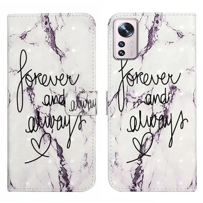 For Xiaomi 12 Lite 5G Case 3D Pattern PU Leather Magnetic Protective Cover