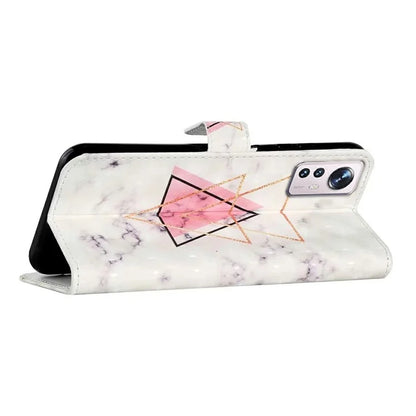 For Xiaomi 12 Lite 5G Case 3D Pattern PU Leather Magnetic Protective Cover