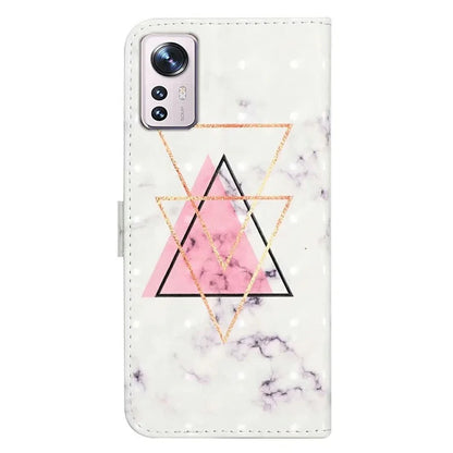 For Xiaomi 12 Lite 5G Case 3D Pattern PU Leather Magnetic Protective Cover