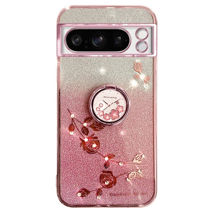 KADEM For Google Pixel 8 Pro Case Ring Kickstand Gradient TPU Phone Cover