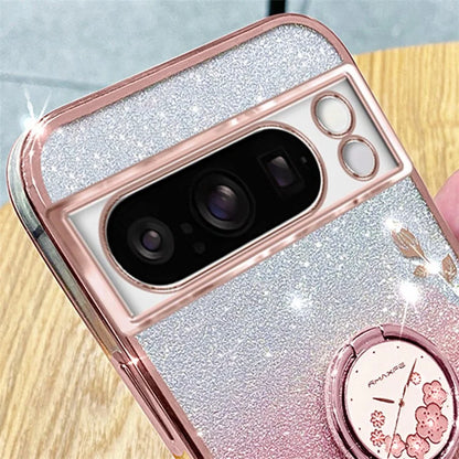 KADEM For Google Pixel 8 Pro Case Ring Kickstand Gradient TPU Phone Cover