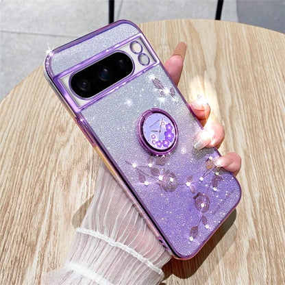 KADEM For Google Pixel 8 Pro Case Ring Kickstand Gradient TPU Phone Cover