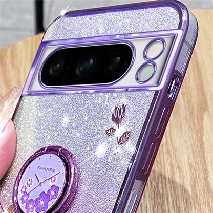 KADEM For Google Pixel 8 Pro Case Ring Kickstand Gradient TPU Phone Cover