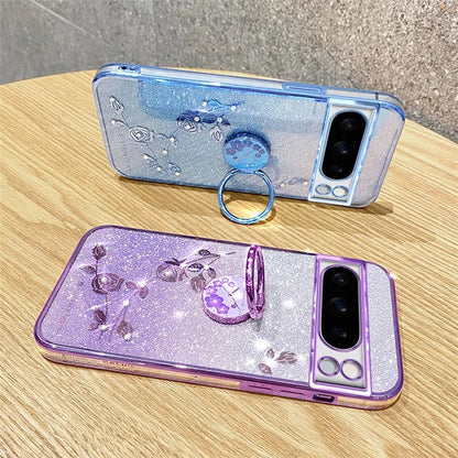 KADEM For Google Pixel 8 Pro Case Ring Kickstand Gradient TPU Phone Cover
