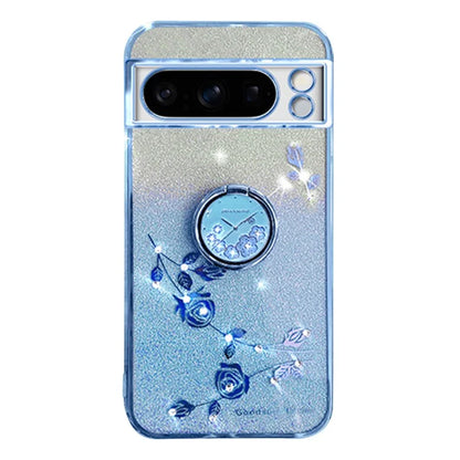 KADEM For Google Pixel 8 Pro Case Ring Kickstand Gradient TPU Phone Cover