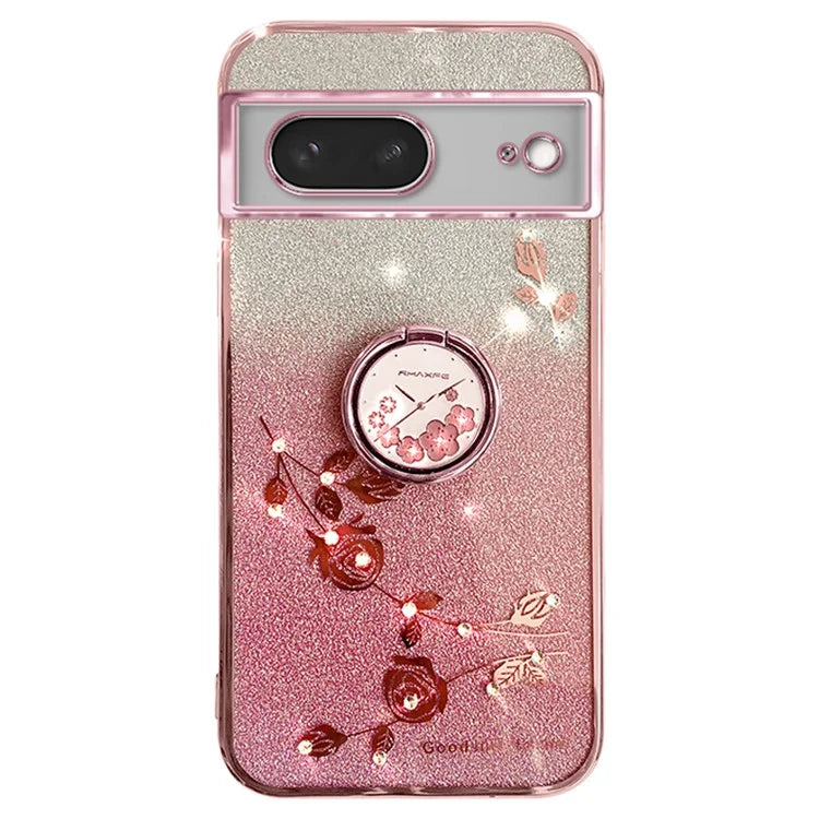 KADEM For Google Pixel 7 5G Case Ring Kickstand Gradient TPU Cellphone Cover
