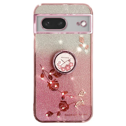 KADEM For Google Pixel 7 5G Case Ring Kickstand Gradient TPU Cellphone Cover