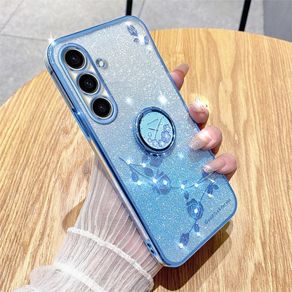 KADEM For Samsung Galaxy A05s 4G TPU Case Rhinestone Flower Phone Kickstand Cover