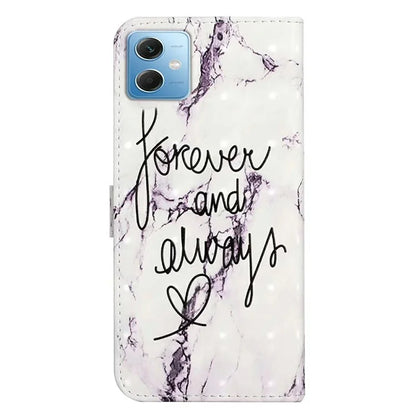For Xiaomi Redmi Note 12 5G (China) / (India)(Global) / Poco X5 5G Case PU Leather 3D Pattern Wallet Cover