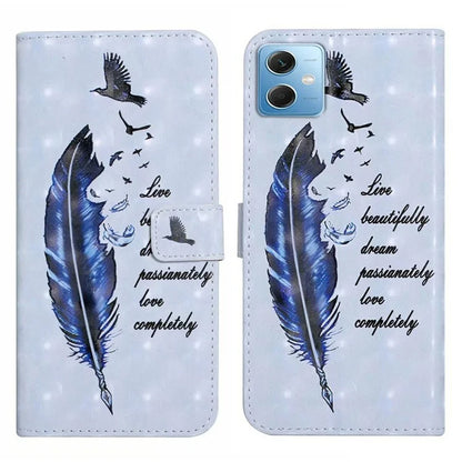 For Xiaomi Redmi Note 12 5G (China) / (India)(Global) / Poco X5 5G Case PU Leather 3D Pattern Wallet Cover