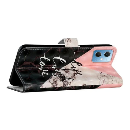 For Xiaomi Redmi Note 12 5G (China) / (India)(Global) / Poco X5 5G Case PU Leather 3D Pattern Wallet Cover