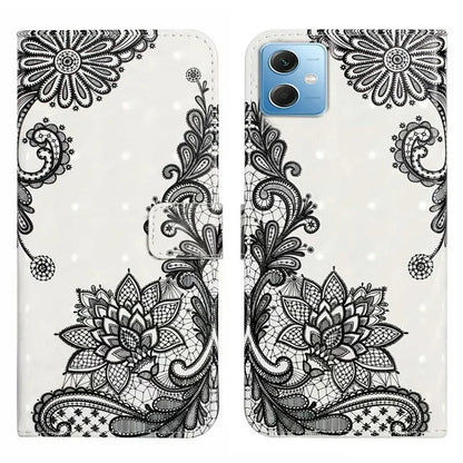 For Xiaomi Redmi Note 12 5G (China) / (India)(Global) / Poco X5 5G Case PU Leather 3D Pattern Wallet Cover