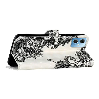 For Xiaomi Redmi Note 12 5G (China) / (India)(Global) / Poco X5 5G Case PU Leather 3D Pattern Wallet Cover