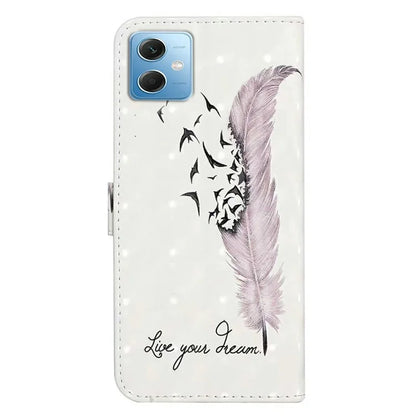 For Xiaomi Redmi Note 12 5G (China) / (India)(Global) / Poco X5 5G Case PU Leather 3D Pattern Wallet Cover