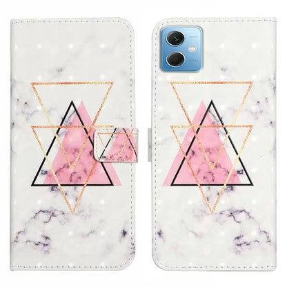 For Xiaomi Redmi Note 12 5G (China) / (India)(Global) / Poco X5 5G Case PU Leather 3D Pattern Wallet Cover
