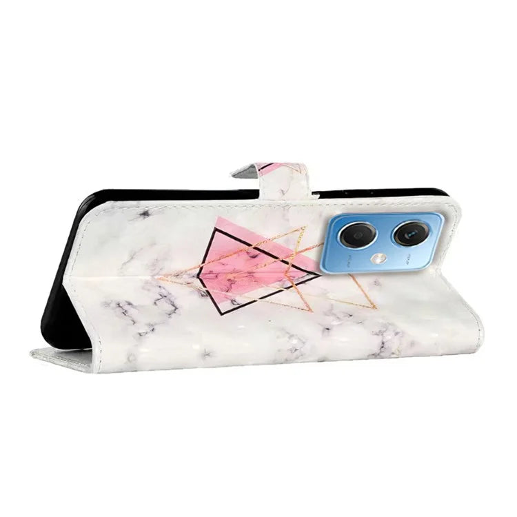 For Xiaomi Redmi Note 12 5G (China) / (India)(Global) / Poco X5 5G Case PU Leather 3D Pattern Wallet Cover