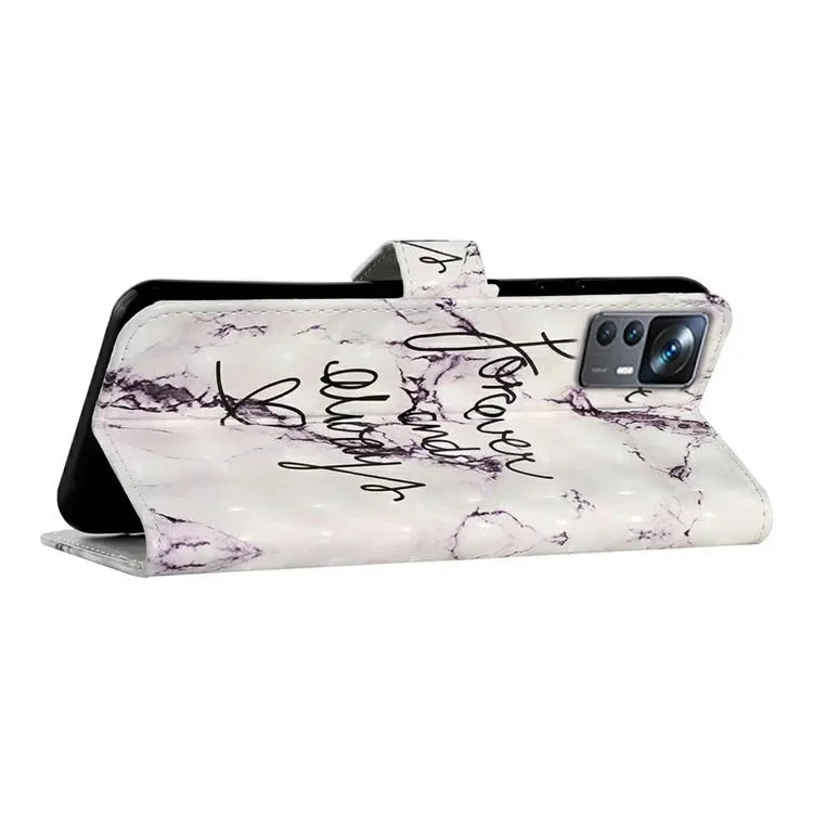 For Xiaomi 12T 5G / 12T Pro 5G / Redmi K50 Ultra Case 3D Pattern PU Leather Flip Phone Cover