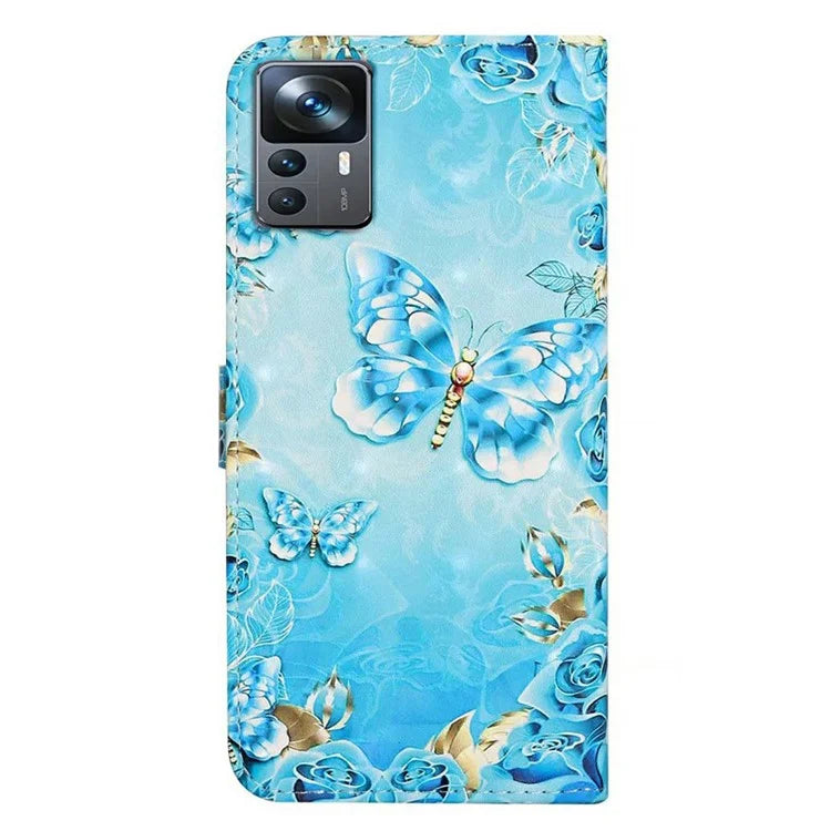 For Xiaomi 12T 5G / 12T Pro 5G / Redmi K50 Ultra Case 3D Pattern PU Leather Flip Phone Cover