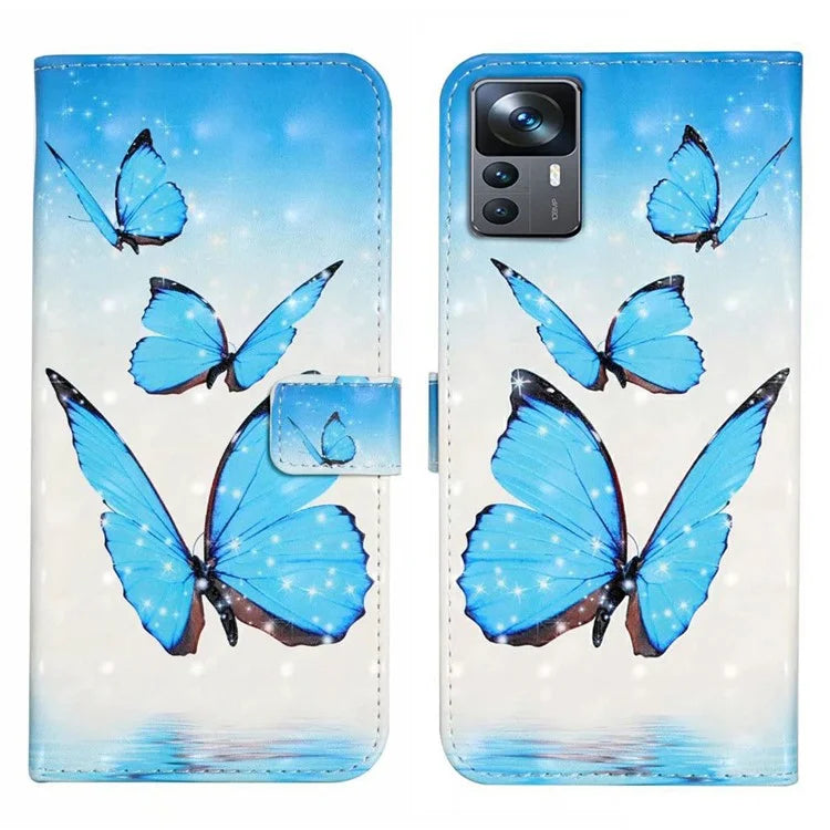 For Xiaomi 12T 5G / 12T Pro 5G / Redmi K50 Ultra Case 3D Pattern PU Leather Flip Phone Cover