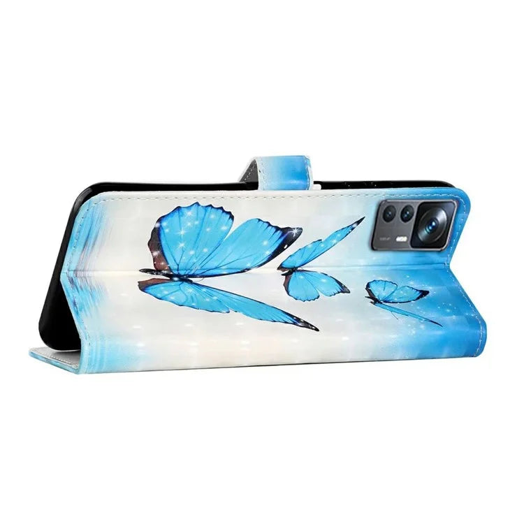 For Xiaomi 12T 5G / 12T Pro 5G / Redmi K50 Ultra Case 3D Pattern PU Leather Flip Phone Cover