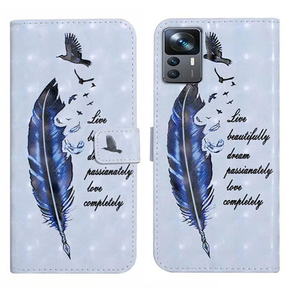 For Xiaomi 12T 5G / 12T Pro 5G / Redmi K50 Ultra Case 3D Pattern PU Leather Flip Phone Cover