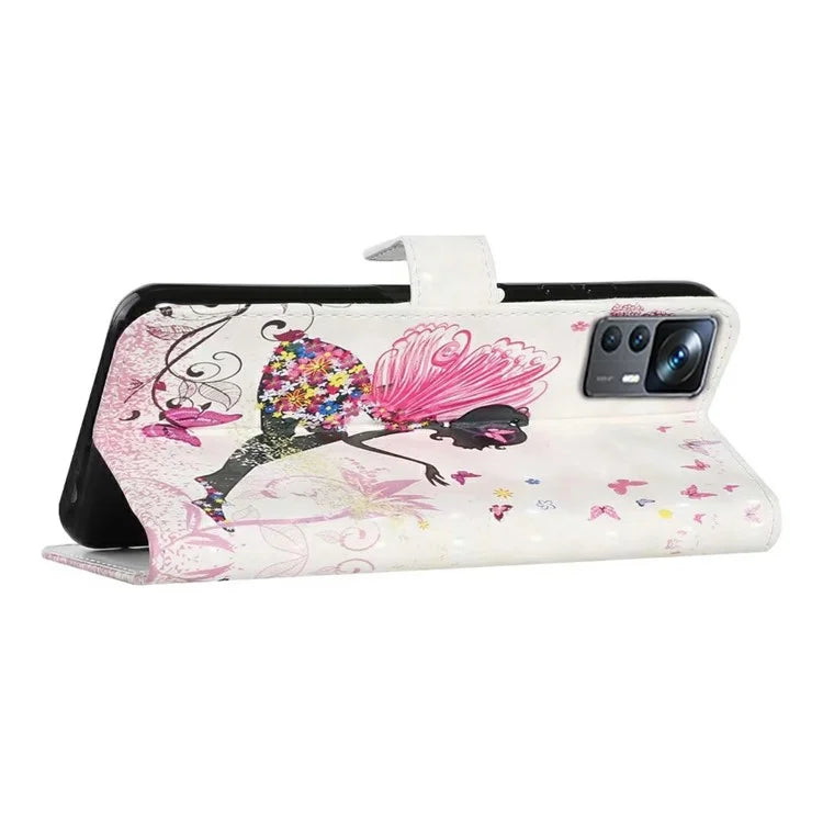 For Xiaomi 12T 5G / 12T Pro 5G / Redmi K50 Ultra Case 3D Pattern PU Leather Flip Phone Cover