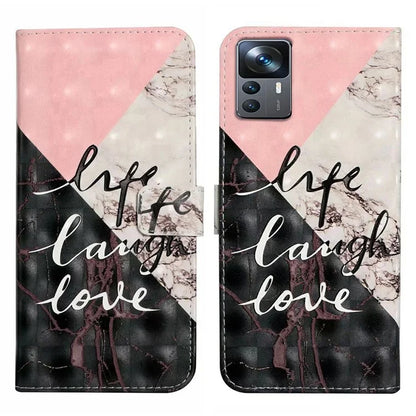 For Xiaomi 12T 5G / 12T Pro 5G / Redmi K50 Ultra Case 3D Pattern PU Leather Flip Phone Cover