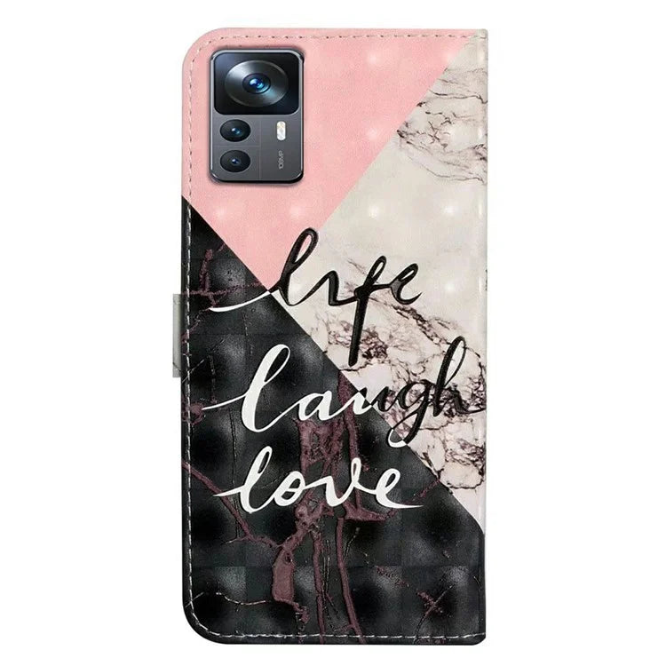 For Xiaomi 12T 5G / 12T Pro 5G / Redmi K50 Ultra Case 3D Pattern PU Leather Flip Phone Cover