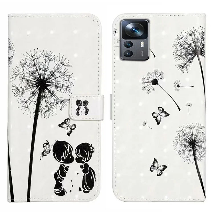 For Xiaomi 12T 5G / 12T Pro 5G / Redmi K50 Ultra Case 3D Pattern PU Leather Flip Phone Cover