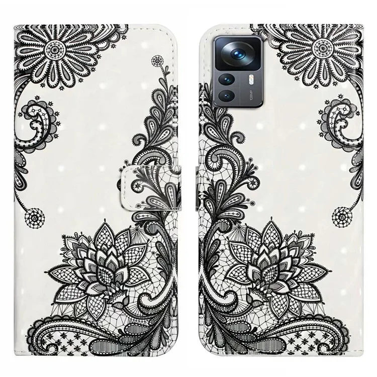 For Xiaomi 12T 5G / 12T Pro 5G / Redmi K50 Ultra Case 3D Pattern PU Leather Flip Phone Cover