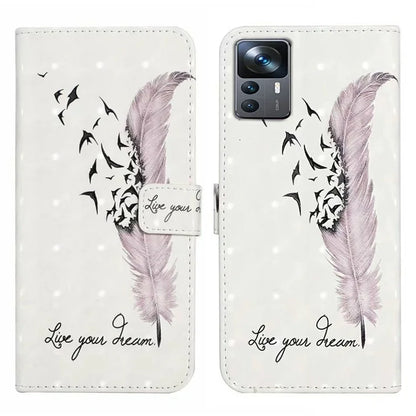 For Xiaomi 12T 5G / 12T Pro 5G / Redmi K50 Ultra Case 3D Pattern PU Leather Flip Phone Cover