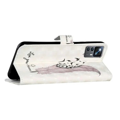 For Xiaomi 12T 5G / 12T Pro 5G / Redmi K50 Ultra Case 3D Pattern PU Leather Flip Phone Cover