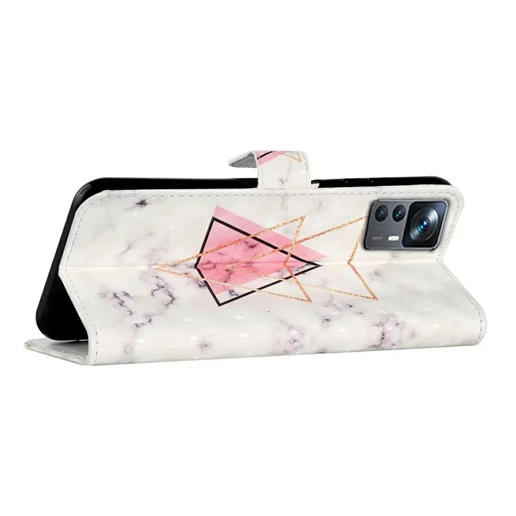 For Xiaomi 12T 5G / 12T Pro 5G / Redmi K50 Ultra Case 3D Pattern PU Leather Flip Phone Cover